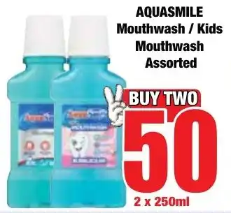 Boxer Superstores AQUASMILE Mouthwash/ Kids Mouthwash Assorted offer