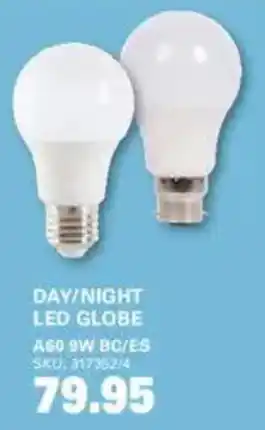 Cashbuild Day/ night led globe A60 9w bc/es offer