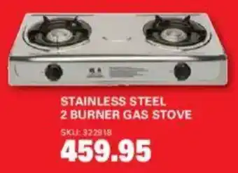 Cashbuild Alva stainless steel 2 burner gas stove offer