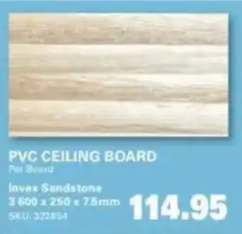 Cashbuild Pvc ceiling board invex sandstone offer