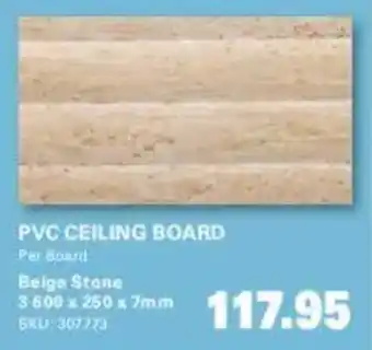 Cashbuild Pvc ceiling board beige stone offer