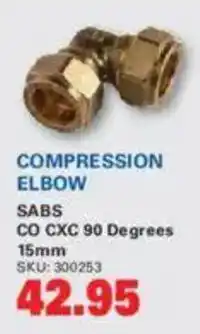 Cashbuild Compression Elbow SABS offer