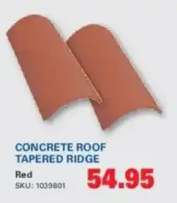 Cashbuild Concrete roof tapered ridge offer