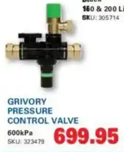 Cashbuild Grivory pressure control valve offer