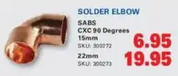 Cashbuild Solder Elbow SABS offer