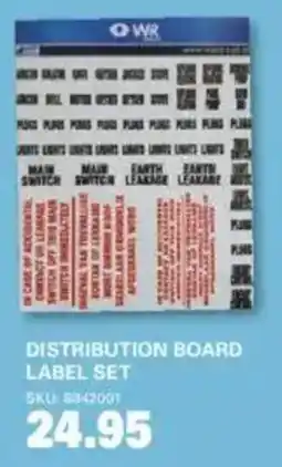 Cashbuild Distribution board label set offer