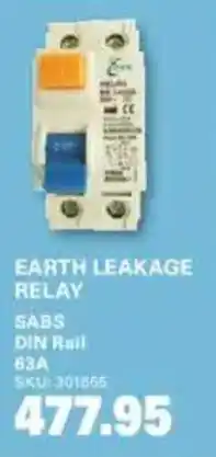 Cashbuild Earth leakage relay offer