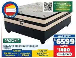 Russells Restonic bazaruto 152cm queen bed set offer