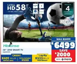 Russells Hisense 58" UHD Smart TV offer