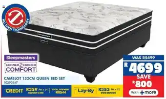 Russells Sleepmasters camelot 152cm queen bed set offer