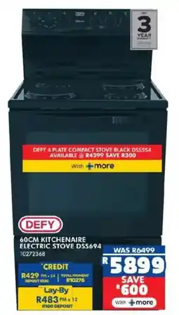 Russells Defy kitchenaire electric stove offer