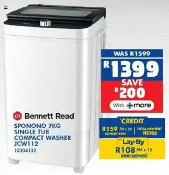 Russells Bennett Read sponono single tub compact washer offer