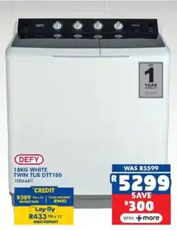 Russells Defy white twin tub offer