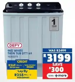 Russells Defy white twin tub offer