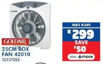 Russells Goldair box fan offer