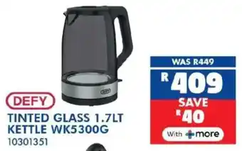 Russells Defy tinted glass kettle offer