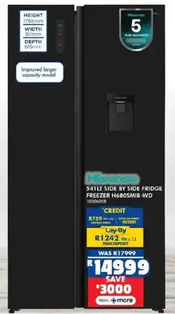 Russells Hisense side by side fridge freezer offer