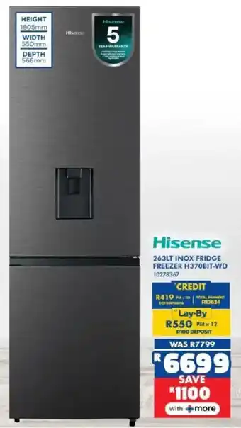 Russells Hisense inox fridge freezer offer