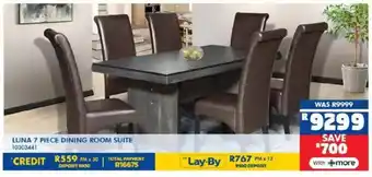 Russells Luna dining room suite offer