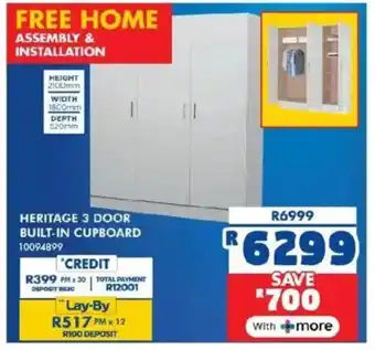 Russells Heritage 3 door built-in cupboard offer