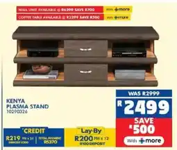 Russells Kenya plasma stand offer