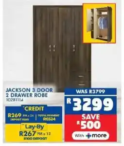 Russells Jackson 3 door 2 drawer robe offer