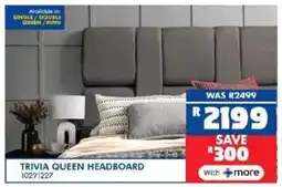 Russells Trivia queen headboard offer