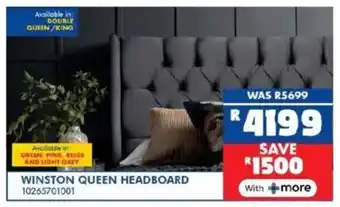 Russells Winston queen headboard offer