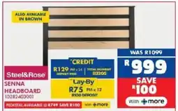Russells Steel&Rose Senna Headboard offer