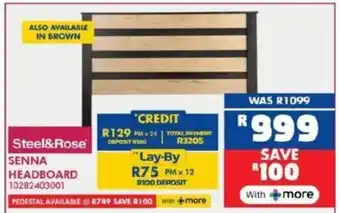 Russells Steel&Rose Senna Headboard offer