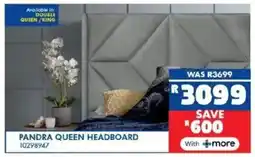 Russells Pandra queen headboard offer