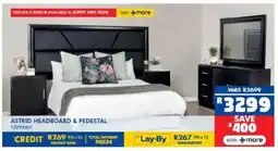 Russells Astrid headboard & pedestal offer