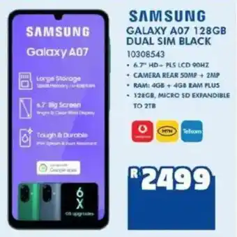 Russells SAMSUNG Galaxy A07 128GB Dual Sim Black offer