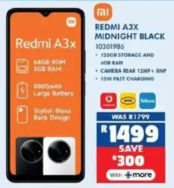 Russells Redmi A3x Midnight Black offer