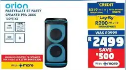 Russells Orion partyblast bt party speaker ppa 3000 offer