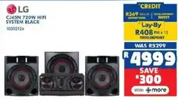 Russells LG CJ45N 720w hifi system black offer