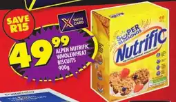 Shoprite Alpen nutrific wholewheat biscuits offer