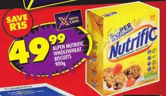 Shoprite Alpen nutrific wholewheat biscuits offer