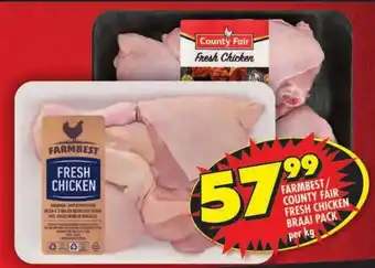 Shoprite Farmbest/ county fair fresh chicken braai pack offer