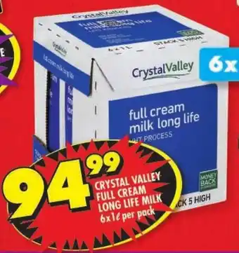 Shoprite Crystal valley full cream long life milk offer