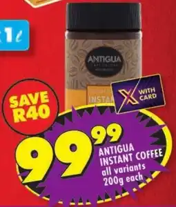 Shoprite Antigua instant coffee offer