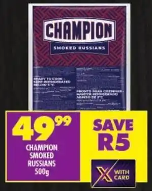Shoprite Champion smoked russians offer