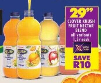 Clover krush fruit nectar blend