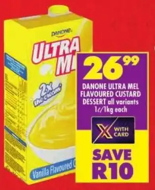 Shoprite Danone ultra mel flavoured custard dessert offer