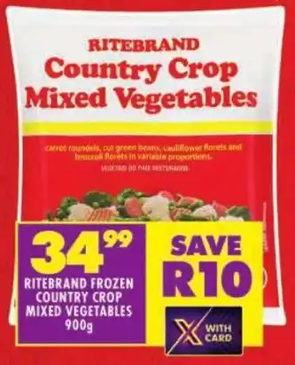 Shoprite Ritebrand frozen country crop mixed vegetables offer