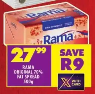 Shoprite Rama original 70% fat spread offer