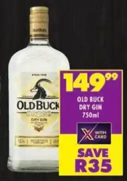 Shoprite Old buck dry gin offer