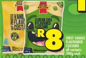 Shoprite First choice flavoured custard offer