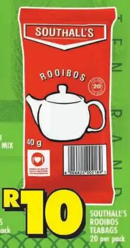 Shoprite Southall's rooibos teabags offer