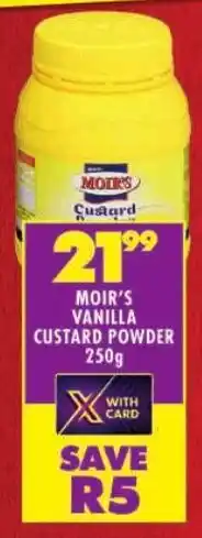 Shoprite Moir's vanilla custard powder offer